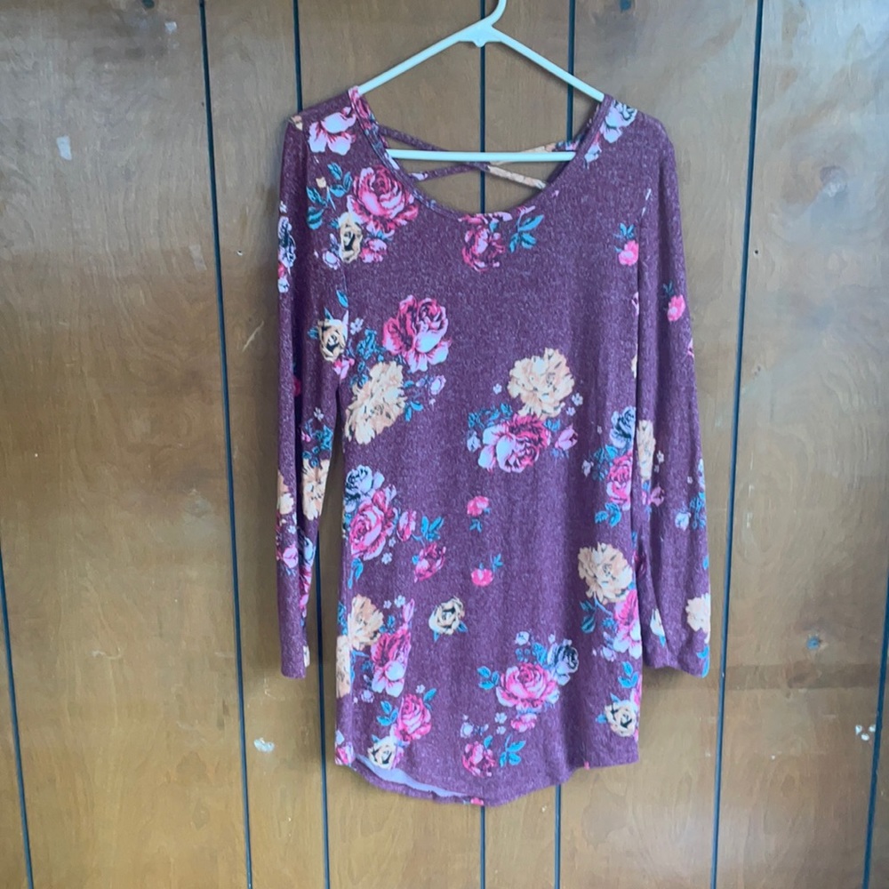 💗 4/$12 Maroon floral dress